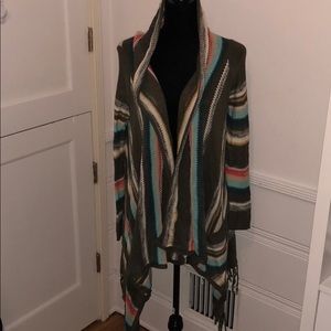 👣Billabong Earth Sweater-Throw-Wrap Sz M/L